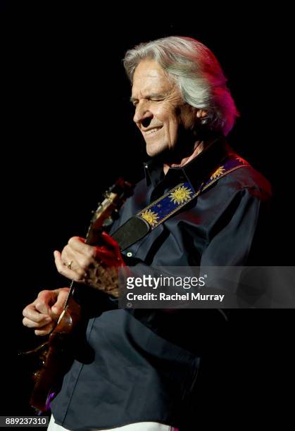 John McLaughlin performs onstage during John McLaughlin & Jimmy Herring's final concert of "The Meeting of the Spirits" farewell U.S. Tour at Royce...