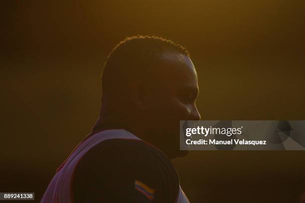 Fabio Torres of Colombia, looks on during the Men's Up to 97Kg Group A Category as part of the World Para Powerlifting Championship Mexico 2016 at...