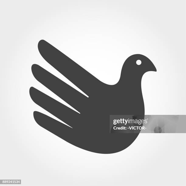 ilustraciones, imágenes clip art, dibujos animados e iconos de stock de icono - la paloma serie icónica - paloma ave