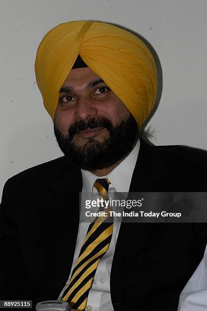 Cricketer-turned-politician Navjot Singh Sidhu is in jubliant mood in New Delhi, Tuesday Jan. 23, 2007. The Supreme Court today stayed Sidhu's...