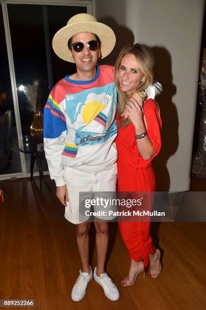 Cassidy and Jennifer Pear attend the Galerie Gmurzynska Dinner in Honor of Jean Pigozzi at the Penthouse at the Faena Hotel Miami Beach on December...