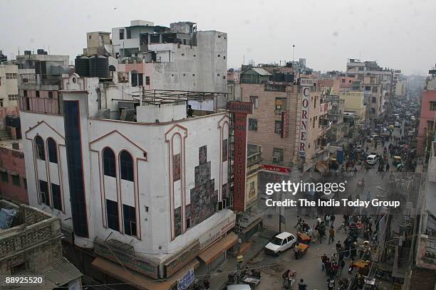 View of Paharganj where a lot of guest houses run, New Delhi.