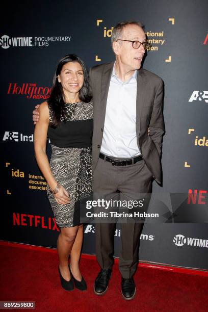 Jannat Gargi and Thomas Lennon at the 33rd Annual IDA Documentary Awards at Paramount Theatre on December 9, 2017 in Los Angeles, California.