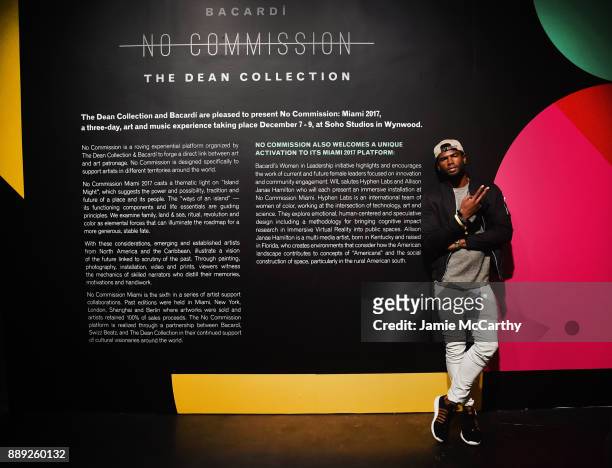 Broderick Hunter attends BACARDI, Swizz Beatz and The Dean Collection bring NO COMMISSION back to Miami to celebrate "Island Might" at Soho Studios...