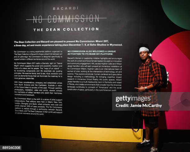 Roble Ali attends BACARDI, Swizz Beatz and The Dean Collection bring NO COMMISSION back to Miami to celebrate "Island Might" at Soho Studios on...