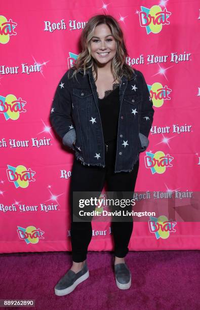 Olympic Gold medalist Shawn Johnson East attends social media influencer Annie LeBlanc's 13th birthday party at Calamigos Beach Club on December 9,...