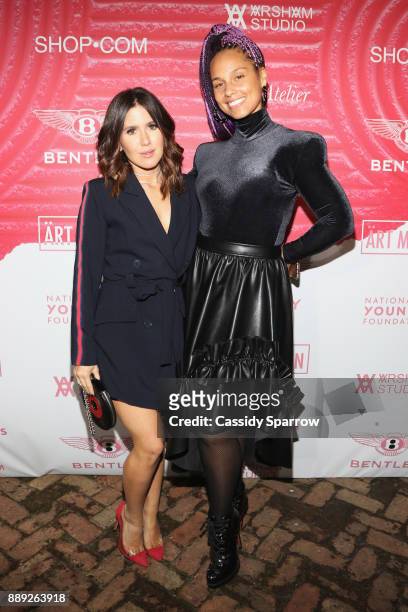 Amber Ridinger McLaughlin and recording artist Alicia Keys attend ART MAISON celebrates Daniel Arsham Fellowship with National YoungArts Foundation...