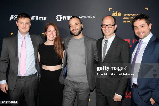 Mary Beth Minthorn, Jacob LaMendola, Jason Spingarn-Koff, and Milos Silber at the 33rd Annual IDA Documentary Awards at Paramount Theatre on December...