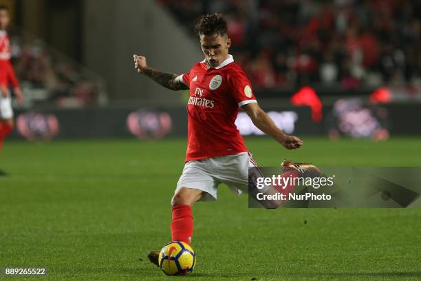 Benficas defender Alex Grimaldo from Spain during the Premier League 2017/18 match between SL Benfica v GD Estoril Praia, at Luz Stadium in Lisbon on...