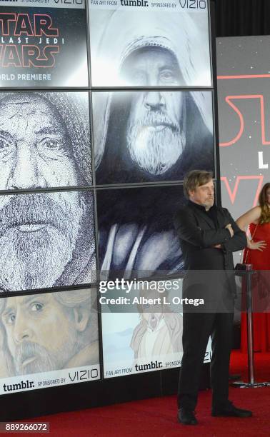 Actor Mark Hamill arrives for the Premiere Of Disney Pictures And Lucasfilm's "Star Wars: The Last Jedi" held at The Shrine Auditorium on December 9,...