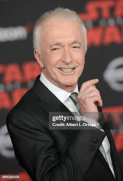 Actor Anthony Daniels arrives for the Premiere Of Disney Pictures And Lucasfilm's "Star Wars: The Last Jedi" held at The Shrine Auditorium on...