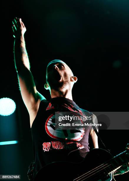 Zach Blair of Rise Against performs onstage during KROQ Almost Acoustic Christmas 2017 at The Forum on December 9, 2017 in Inglewood, California.