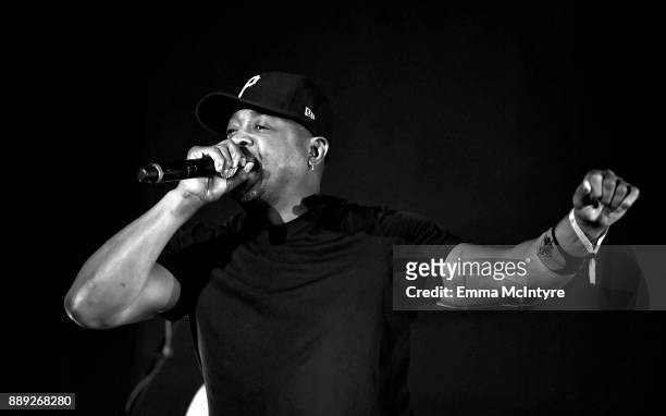 Chuck D of Prophets of Rage performs onstage at KROQ Almost Acoustic Christmas 2017 at The Forum on December 9, 2017 in Inglewood, California.