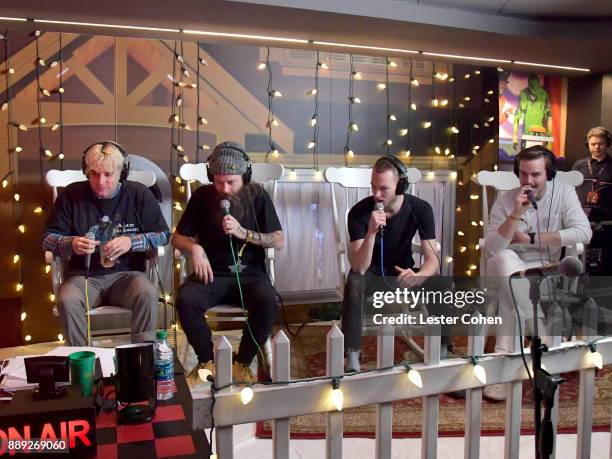 Judah & The Lion poses backstage during KROQ Almost Acoustic Christmas 2017 at The Forum on December 9, 2017 in Inglewood, California.