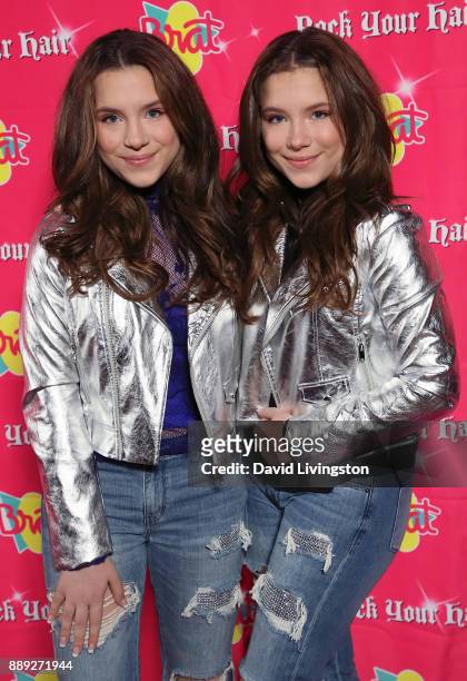 Actress Bianca D'Ambrosio and Chiara D'Ambrosio attend social media influencer Annie LeBlanc's 13th birthday party at Calamigos Beach Club on...