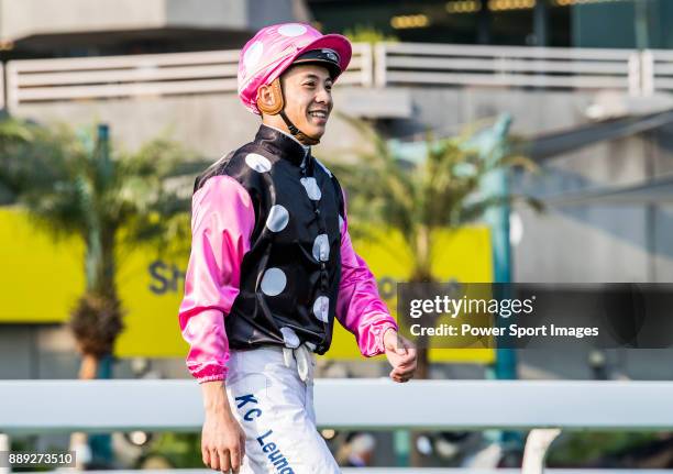 Jockey Derek K C Leung riding Beauty Generation wins the Longines Hong Kong Mile during the Longines Hong Kong International Races at Sha Tin...