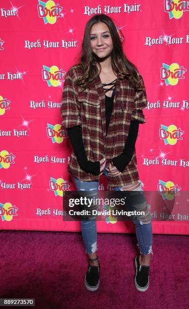 Actress Madison Lewis attends social media influencer Annie LeBlanc's 13th birthday party at Calamigos Beach Club on December 9, 2017 in Malibu,...