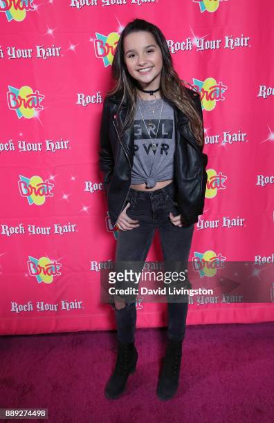 YouTube personality/social media influencer Annie LeBlanc attends her 13th birthday party at Calamigos Beach Club on December 9, 2017 in Malibu,...