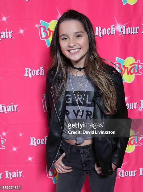YouTube personality/social media influencer Annie LeBlanc attends her 13th birthday party at Calamigos Beach Club on December 9, 2017 in Malibu,...