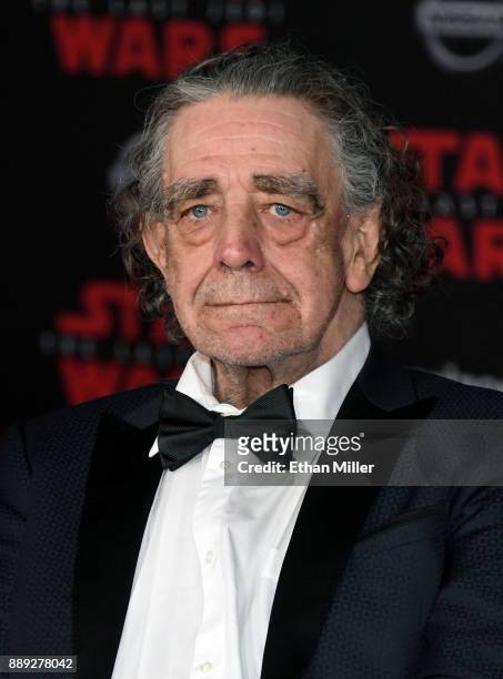 Actor Peter Mayhew attends the premiere of Disney Pictures and Lucasfilm's "Star Wars: The Last Jedi" at The Shrine Auditorium on December 9, 2017 in...