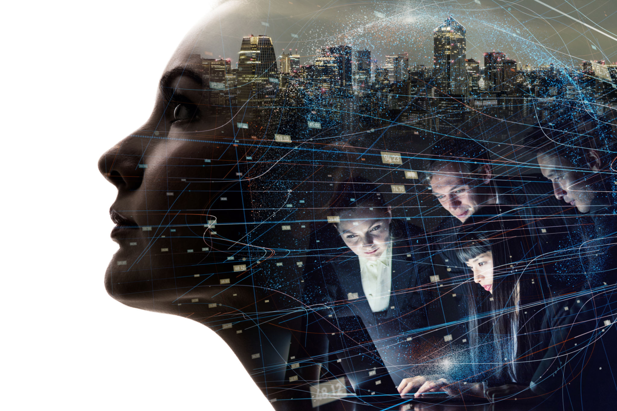 AI (Artificial Intelligence) concept. AI (Artificial Intelligence) concept.
