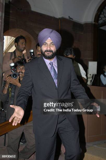 Navjot Singh Sidhu, Former Indian Cricket Player and BJP MP at Parliament House in New Delhi, India