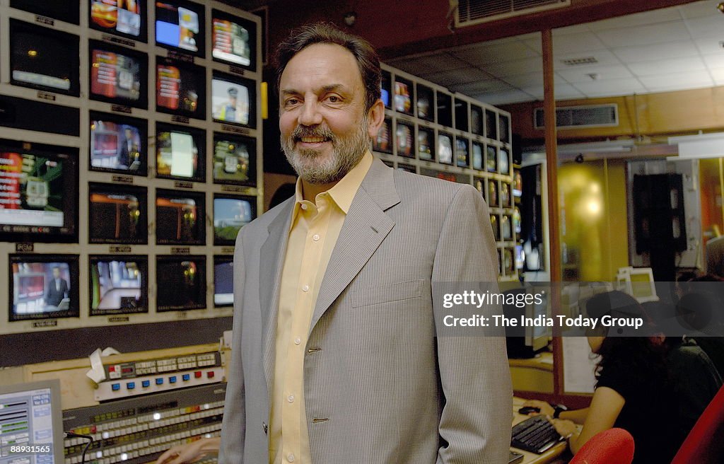 Prannoy Roy, Chairman and Wholetime Director, New Delhi Television (NDTV). poses at office, in Delhi, India, Potrait