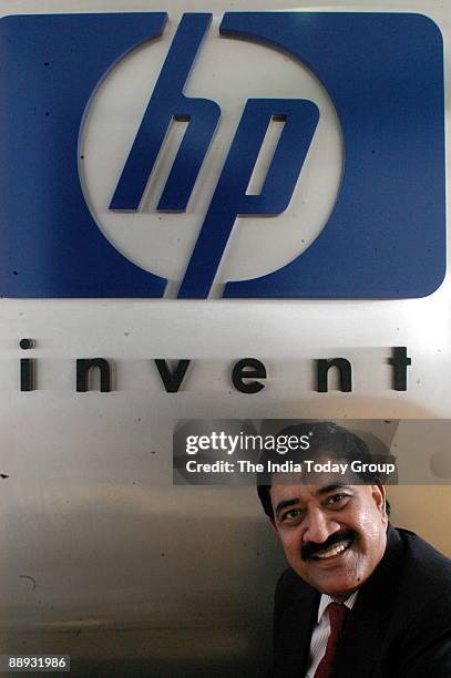 Balu Doraiswamy, Managing Director, Hewlett-Packard India, poses during interview, at office, in Bangalore, India, Potrait, Sitting