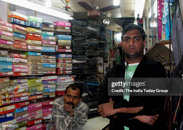 Bharat Gupta, owner of OP Garments Shop, where the bomb had gone off in Paharganj, New Delhi.