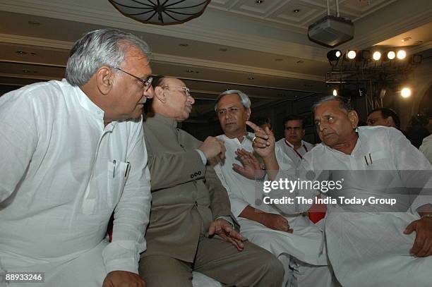 Bhupinder Singh Hooda, Chief Minister of Haryana with Pratapsingh Raoji Rane, Chief Minister of Goa, Naveen Patnaik, Chief Minister of Orissa,...