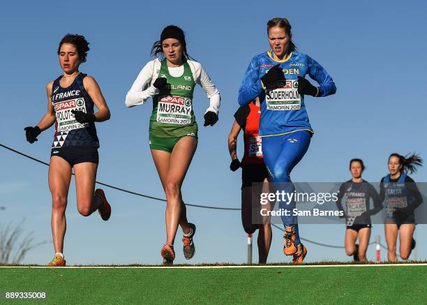 Samorin , Slovakia - 10 December 2017; Bethanie Murray of Ireland, centre, competing in the U23 Women's event during the European Cross Country...