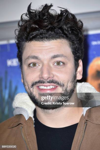 Actor Kev Adams attends the "Droles de Petites Betes" Paris Premiere at Mk2 Bibliotheque on December 10, 2017 in Paris, France.