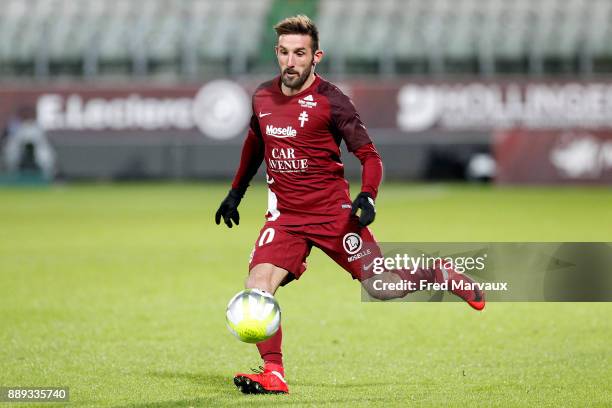 Julian Palmieri of Metz during the Ligue 1 match between Metz and Rennes at on December 9, 2017 in Metz, .