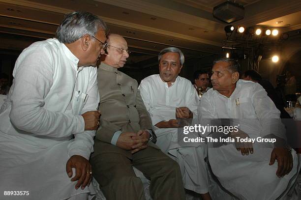 Bhupinder Singh Hooda, Chief Minister of Haryana with Pratapsingh Raoji Rane, Chief Minister of Goa, Naveen Patnaik, Chief Minister of Orissa,...