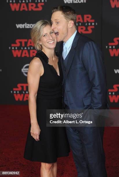 Actor Alan Tudyk and wife Charissa Barton arrive for the Premiere Of Disney Pictures And Lucasfilm's "Star Wars: The Last Jedi" held at The Shrine...