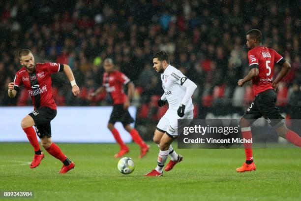 Mehdi Abeid of Dijon during the Ligue 1 match between EA Guingamp and Dijon FCO at Stade du Roudourou on December 9, 2017 in Guingamp, .