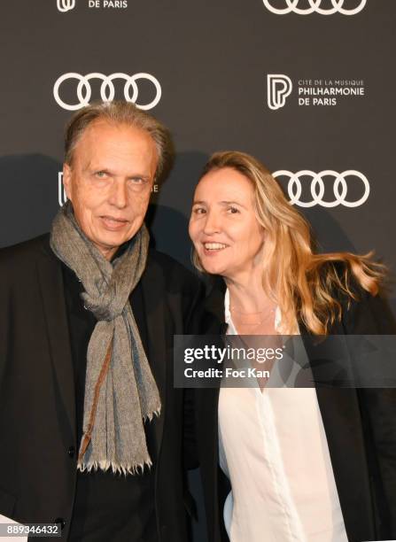 Jean Claude Petit from Sacem and his wife Helene Blazy attend Celebration Of Gabriel Yared's Film Music At The Philharmonie De Paris on December 9,...