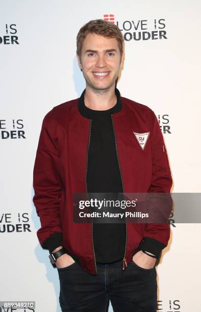 Actor Shane Bitney Crone arrives at Chaz Dean Winter Party 2017 benefiting Love is Louder on December 9, 2017 in Los Angeles, California.