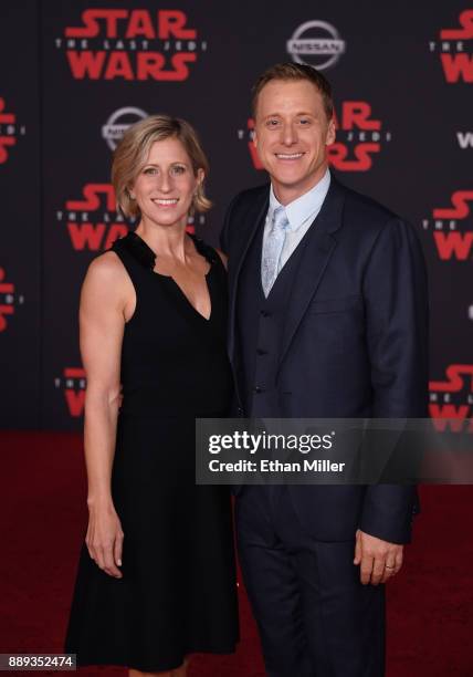 Choreographer Charissa Barton and actor Alan Tudyk attend the premiere of Disney Pictures and Lucasfilm's "Star Wars: The Last Jedi" at The Shrine...