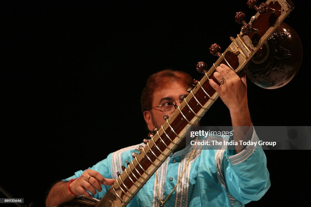 Kushal Das, Sitar Player, Performing at Kamani Auditorium in New