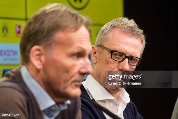 Peter Stoeger is presented as the new head coach of Dortmund during the press conference at Signal Iduna Park on December 10, 2017 in Dortmund,...