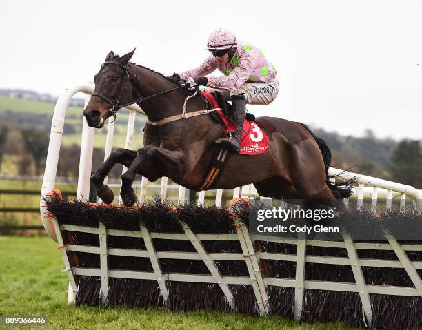 Ireland - 10 December 2017; Getabird, with Paul Townend up, jump the last on their way to winning the Corinthian Restaurant On Sale Now Maiden Hurdle...