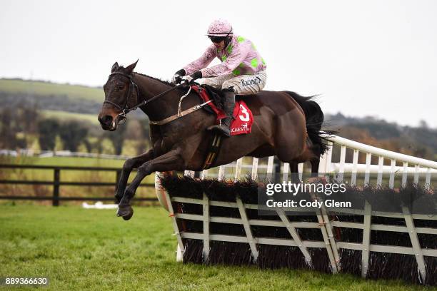 Ireland - 10 December 2017; Getabird, with Paul Townend up, jump the last on their way to winning the Corinthian Restaurant On Sale Now Maiden Hurdle...