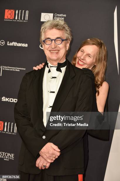 Wim Wenders and his wife Donata Wenders attend the European Film Awards 2017 on December 9, 2017 in Berlin, Germany.