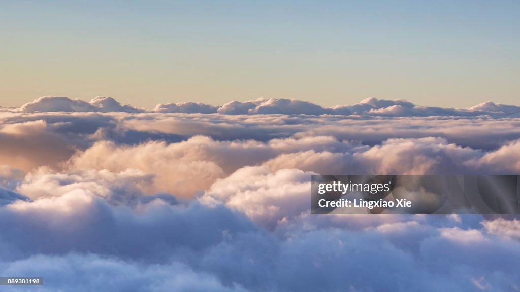 Cloud Typologies - Scenic view above the clouds