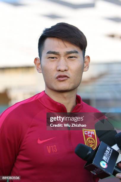 Liao Lisheng of China attends a training session during the 2017 EAFF E-1 Football Championship Final round on December 10, 2017 in Tokyo, Japan.