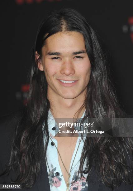 Actor BooBoo Stewart arrives for the Premiere Of Disney Pictures And Lucasfilm's "Star Wars: The Last Jedi" held at The Shrine Auditorium on December...