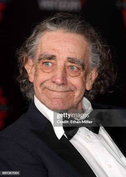 Actor Peter Mayhew attends the premiere of Disney Pictures and Lucasfilm's "Star Wars: The Last Jedi" at The Shrine Auditorium on December 9, 2017 in...