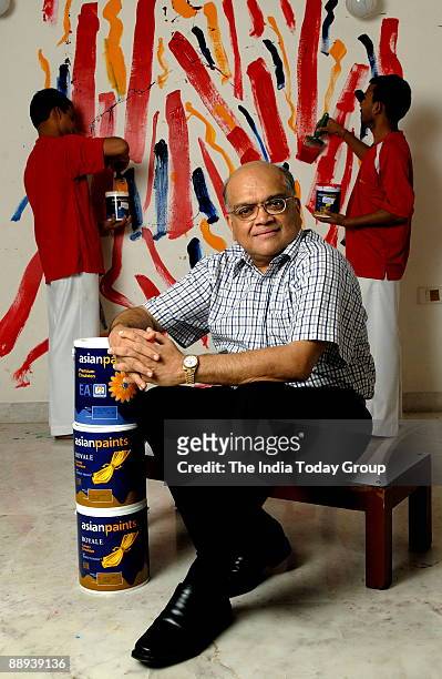Ashwin Dani, Vice- Chairman and Managing Director, Asian Paints, poses at his office, in Mumbai, India. Profile, Sitting