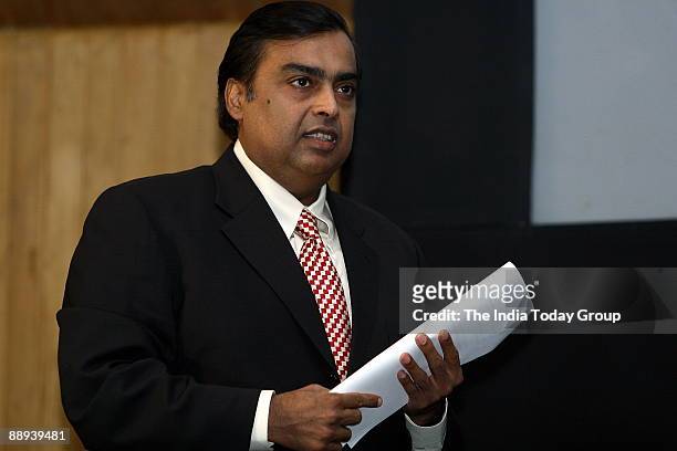 Mukesh Ambani, Chairman and MD, Reliance Industries Limited , Delhi, India.